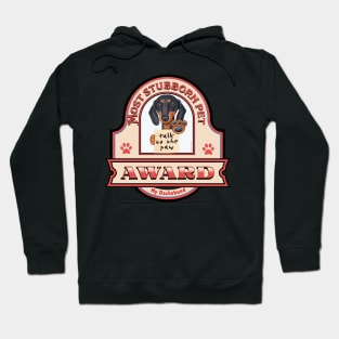 Dachshund-Most Stubborn Pet Award Hoodie
